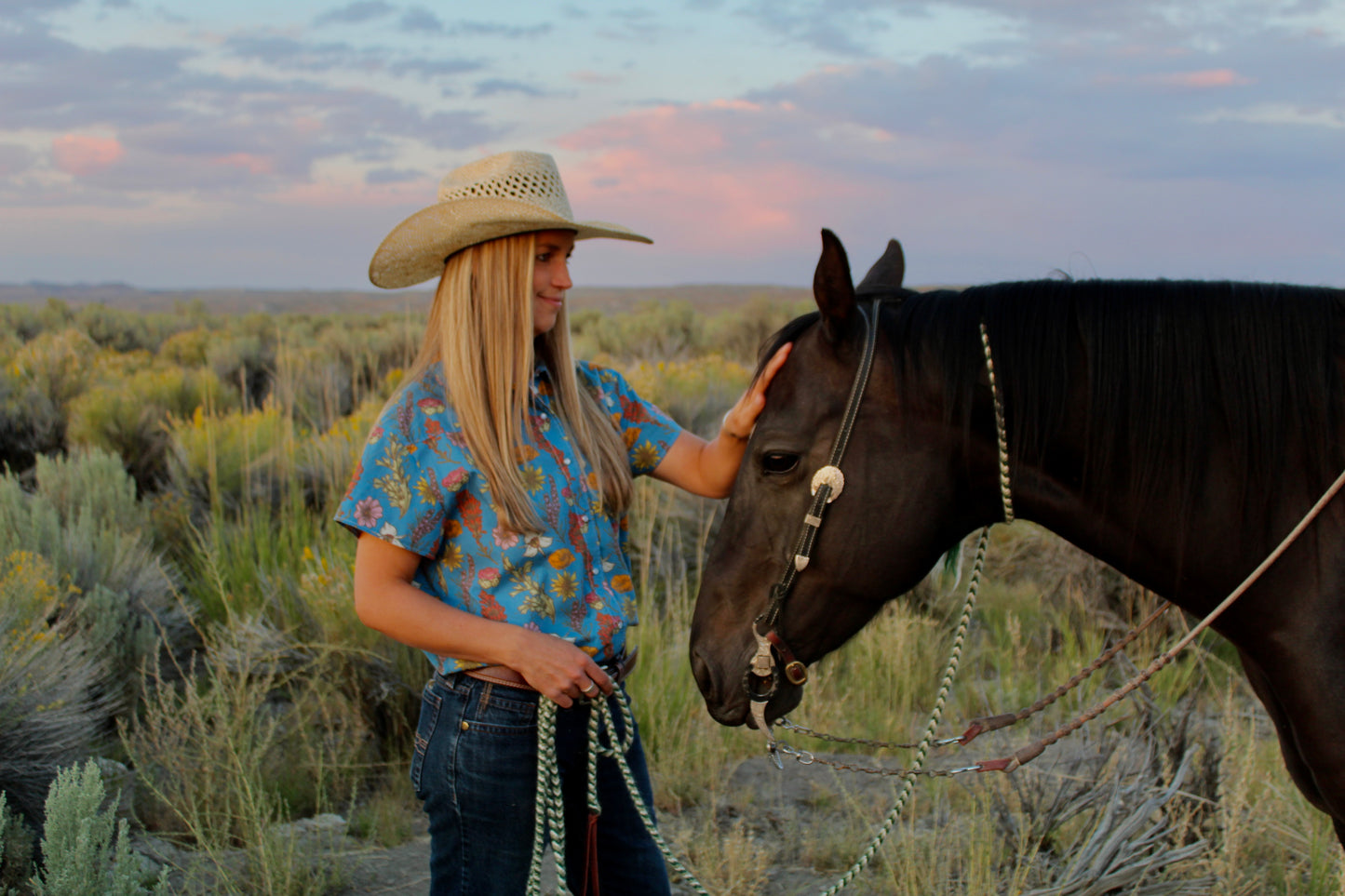 Cowboy Hawaiian- Dark Blue
