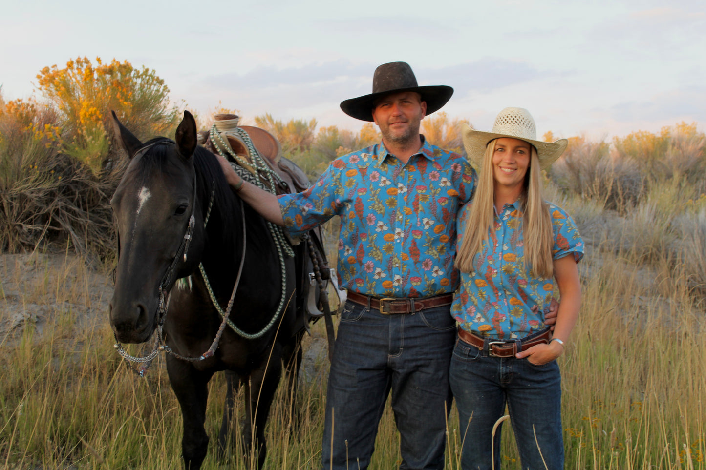 Cowboy Hawaiian- Dark Blue