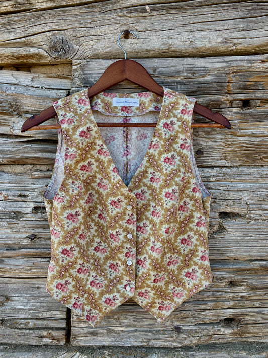 Vintage floral vest