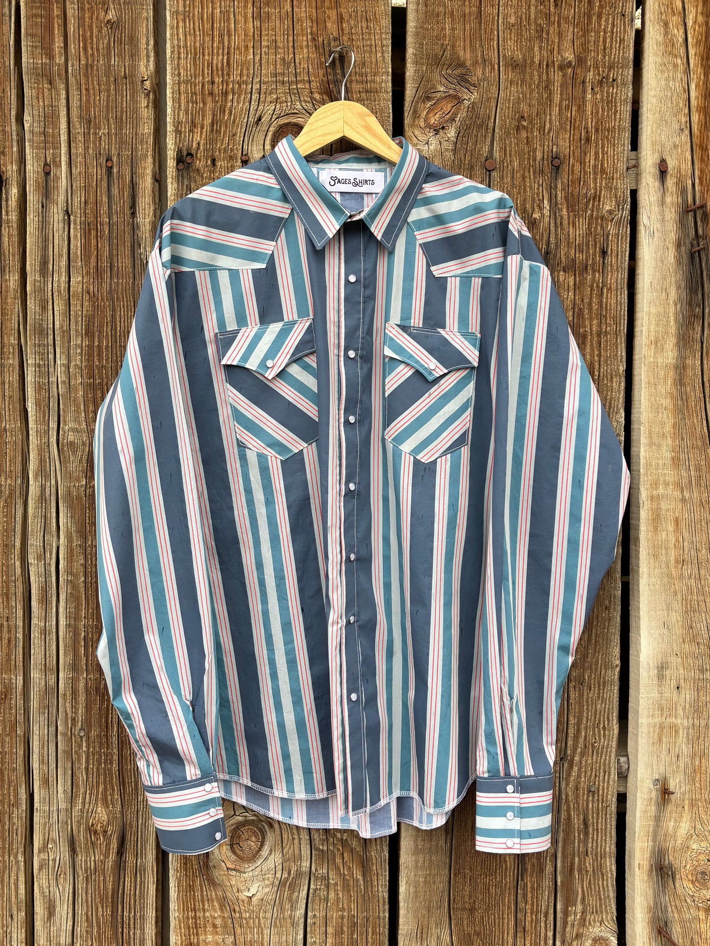 Custom Stripe Pearl Snap