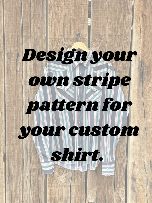 Custom Stripe Pearl Snap